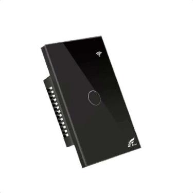 Imagem de Interruptor Inteligente Wi-Fi Rf433 Jwcom 1 Botão 4X2 Preto