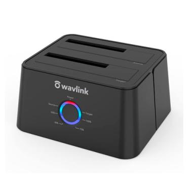 Imagem de Dock Station USB 3.0 e USB C SATA Dual para HD/SSD 2.5/3.5 pol. c/Função Clonagem Offline e Duplicador – Velocidade UASP 6Gbps, Suporte 16TBx2 – Base para Discos Rígidos Externos