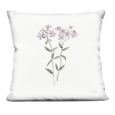 Imagem de Stupell Industries Almofada roxa Phlox botânica impressa decorativa, design por Cindy Jacobs