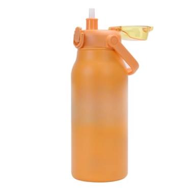 Imagem de Garrafa TéRmica | Design Com Isolamento A VáCuo, Adequado Para Bebidas Quentes E Frias(Laranja 1700ML)