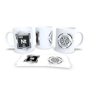 Imagem de Caneca Geek Elementos 42, Cerâmica Branca, Design Nerd com Símbolo Científico, Estilo Retro 1977 (15050)