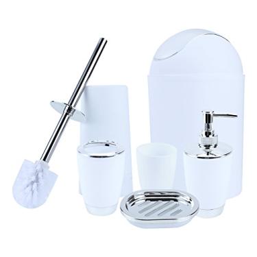 Imagem de Kavolet 6pcs Banheiro Acessório Cup, Dispensador, Porta -escova de Dentes, Sabão, Caixas para Decoração do Banheiro, Presentes Com Resina Resistente para Uso de Longo Prazo