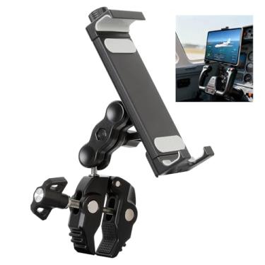 Imagem de Leenconghui Suporte para tablet de liga de alumínio para capacete de barco, suporte de tablet ajustável de 360° para iPad Pro 13/12.9/11, Air/Mini, Galaxy Tab, iPhone, dispositivos de 4 a 13 polegadas