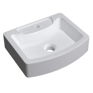 Imagem de Cuba Pia De Apoio Para Banheiro Retangular Aria Rt41 Branco