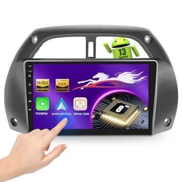 Imagem de Rádio veicular Android para Toyota RAV4 2001-2006 Qualcomm 8 Core 4+64G 5G WiFi, tela sensível ao toque QLED de 9 polegadas 1280p com câmera de backup sem fio Carplay Android Auto GPS DSP Bluetooth