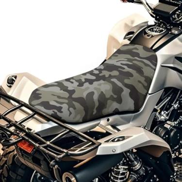 Imagem de Howilath Capa de assento para quadriciclo de 63 × 25 cm, antiderrapante, 4 rodas, resistente à água, cinza, camuflagem, acessórios para quadriciclos, ajuste universal na maioria dos quadriciclos