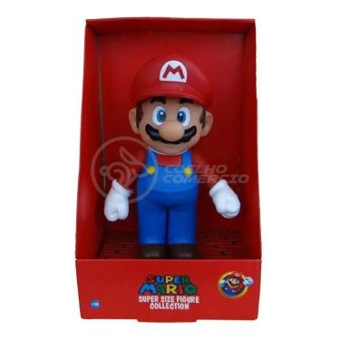 Imagem de Boneco Mario Grande Super Size 23Cm - Super Mario