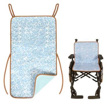 Imagem de Almofadas impermeáveis para incontinência de rodas com padrão colorido – extra grande, lavável e reutilizável, com duas alças para ajuste seguro (abstrato pontilhado, 48 cm x 86 cm)