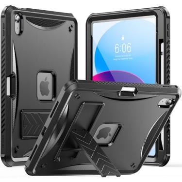 Imagem de INFILAND Capa para iPad (A16) 11ª geração 2025, iPad 10ª geração 10,9 polegadas 2022 para crianças com suporte, capa protetora resistente à prova de choque de camada dupla para iPad 10ª/11ª geração