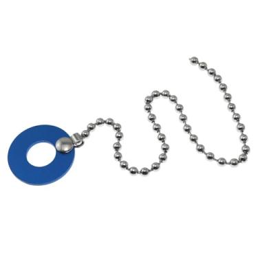 Imagem de Maxmoral Corrente de aço inoxidável, prato de tambor, corrente de sustentação, chocalho Sizzler, corrente de extensão jazz tambor instrumento de percussão acessórios azul aplicado à música rock