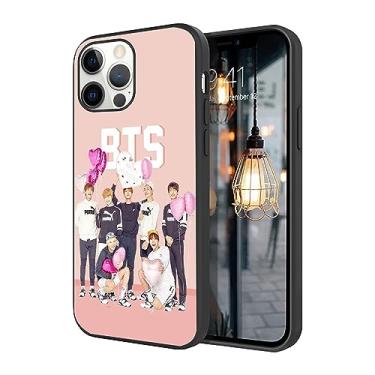 Imagem de WWDIYHOUSE Capa compatível com iPhone 15 Pro, capa à prova de choque de TPU macio com design exclusivo legal para homens/mulheres/meninas/meninos (Fashion-BTS-10)