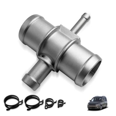 Imagem de Conector de mangueira de refrigeração 1K0121087E para Audi A3 S3 VW Golf R32 GTI Rabbit Caddy Jetta syncro (alumínio)