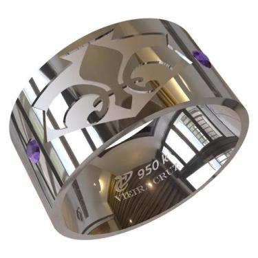 Imagem de Anel de Formatura em Prata de Letras em Prata 950K - Vieira Cruz Joias