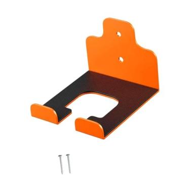 Imagem de RNXRZANK Suporte de Parede para Aparador de Grama, Suporte para Extrator de Ervas Daninhas, Suporte para Armazenamento de Ferramentas de Jardim, Org, Laranja, Tamanho real
