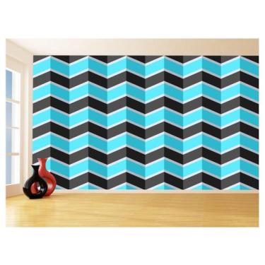 Imagem de Papel De Parede 3D Sala Chevron Zig Zag Listras 3,5M Zig33 - Você Deco