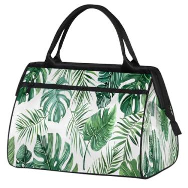 Imagem de Sacola abstrata de flor de abelha pequena para o fim de semana para mulheres e homens, bolsa de viagem dobrável, leve, esportiva, academia, impermeável, mala de mão, bolsa de fim de semana para