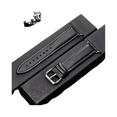 Imagem de Pulseira De Couro De Bezerro Genuíno Para iWatch 8 7 6 5 4 3 SE Apple 