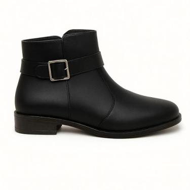 Imagem de Bota Feminina Couro Legítimo Cano Curto Silvana Confortável - Gabriela