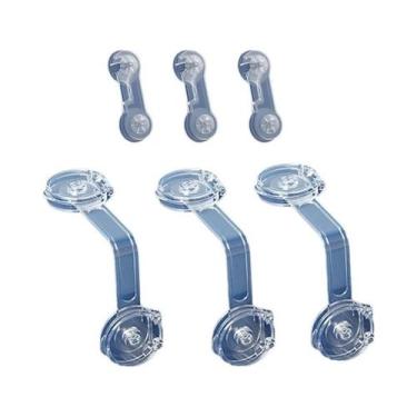 Imagem de Travas De Segurança Para Bebês 6PCS Anti Abertura De Armário Gaveta Re
