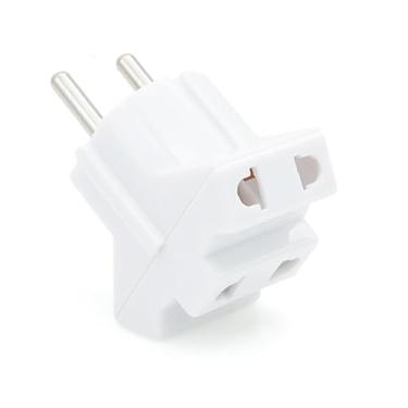 Imagem de Adaptador de tomada de viagem europeu, adaptador de plugue de EUA para Europa, adaptador europeu tipo C, conversor de saída América EUA para Europa, Itália, Espanha, Alemanha, França, UE, plugue de