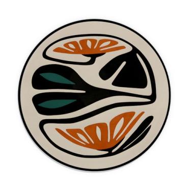 Imagem de TFKFJLF Mouse pad floral boho para mesa, mousepad bonito estético, presentes retrô boho para mulheres, base de borracha antiderrapante, acessórios de mesa, laptop, escritório, casa, 22 x 21 cm