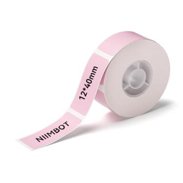 Imagem de NIIMBOT Fita de etiquetagem para etiquetadora D11/D110/D101, 12 x 40 mm (0,47" x 1,57") para substituição de fita de etiquetagem de escritório em casa, rosa
