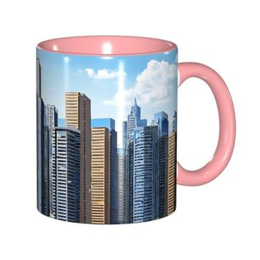 Imagem de Zeraoke Canecas de café criativas com estampa de cidade, personalizadas, presente para família, tamanho de 325 ml, unissex