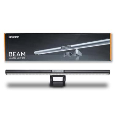 Imagem de Tecgear Barra de luz de monitor de feixe, barra de luz LED para cuidados com os olhos, e-Reading, lâmpada de mesa LED com regulação automática, controle de toque, sem brilho da tela, economia de
