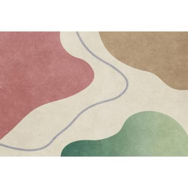 Imagem de Tapetes de sala de estar, decoração de quarto, tapetes antiderrapantes de luxo, carpete de área grande, carpete de flanela lavável (3,2 x 6,5 pés (100 x 200 cm)/Flanela-1)