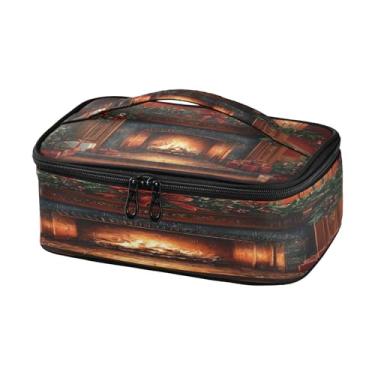 Imagem de Burbuja Lancheira térmica para lareira de Natal para homens e mulheres, mini lancheira reutilizável Lancheira portátil com alça para trabalho, viagem, piquenique