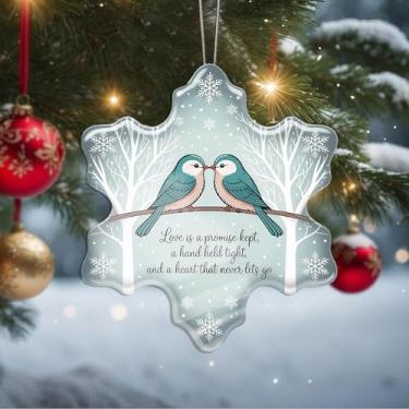 Imagem de Enfeites de Natal para pendurar em cristal, enfeites de árvore de Natal feitos à mão, decoração de carro e casa - presente de Natal, decoração de artesanato em acrílico, ideias de troca de presentes