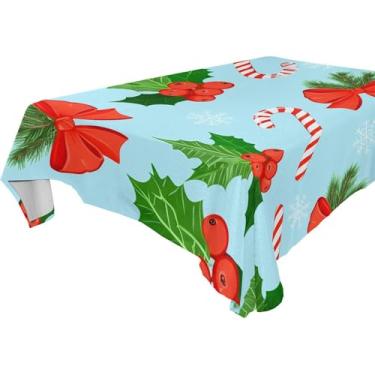 Imagem de Burbuja Toalha de mesa de bengala doce, toalha de mesa quadrada anti-rugas grossa para decoração de jantar, cozinha, festa, 152 x 152 cm