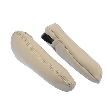 Imagem de X AUTOHAUX Par de capa de apoio de braço para assento dianteiro de carro microfibra bege para Toyota Sienna 2005-2010