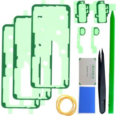 Imagem de iStable Fita adesiva de capa traseira compatível com Samsung Galaxy S9+ Plus Tiras adesivas de substituição da caixa da porta da bateria traseira SM-G965F/DS (pacote com 3)