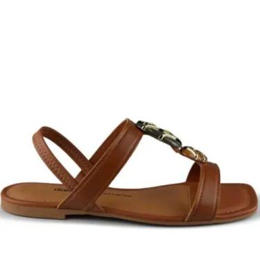 Imagem de Sandália Rasteira Feminina Y9611 Dakota - Caramelo, 35