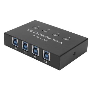 Imagem de Luocute Switch de Compartilhamento de Impressora USB 3.0, Switcher Manual de 4 Portas para 4 Computadores Compartilhando Uma Impressora, Com Conexão Estável e Impressão Rápida, para
