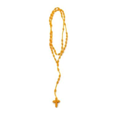 Imagem de FORUBUS Colar de terço feito à mão para mulheres e homens, cordão trançado longo ajustável, joia de oração católica, lembrança espiritual durável, Medium, Latão, Sem Pedra Preciosa