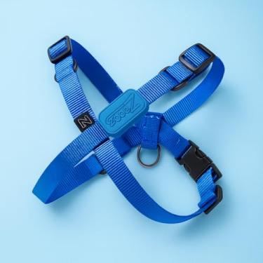 Imagem de Coleira Peitoral Ajustável em X para Cães Azul Marinho - P