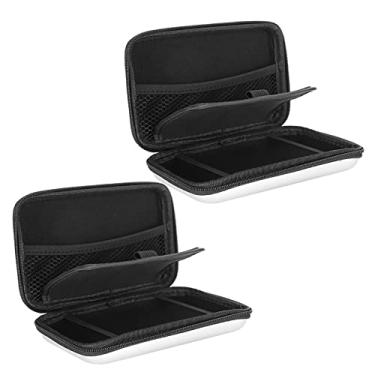 Imagem de KIMISS Bolsa Protetora de Armazenamento Rígido EVA de 2 Unidades para NDSILL / 3DS XL - Capa Portátil e Versátil para Console de Jogos Com Interior Anti-riscos e 8 Slots para Cartões de Jogo (Cinza
