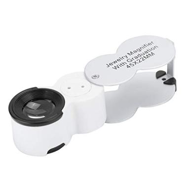 Imagem de ZJchao Lupa de Joias 45X Portátil Com Luz LED Com Escala para Detecção de Moeda, Selo de Avaliação de Joias, Inspeção, Metal, Plástico, Lente Acrílica