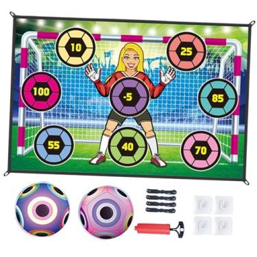 Imagem de harayaa Tapete de futebol dobrável com acessórios para crianças, brinquedo esportivo interativo, ideal para festas, praia, quintal e camping. e, Style D