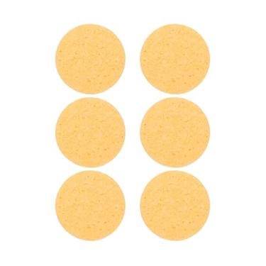 Imagem de HARFINGTON 6 peças de esponja de limpeza de ferro de solda 5 cm esponja de substituição de alta temperatura para limpeza ponta de ferro de solda, amarelo
