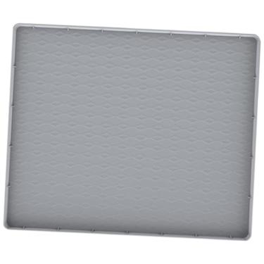 Imagem de Fenteer Tapete de silicone para geladeira, tapete para freezer, bandeja, acessório multiuso para evitar derramamentos, Cinza