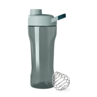 Imagem de Simple Modern Coqueteleira de proteína de plástico Rally com bola | Copo à prova de vazamento de 680 g para shakes de proteína, misturas, eletrólitos, pré-treino | Sea Glass Sage Mix