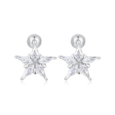 Imagem de GemKing Brincos de argola BSE1004 Amor Inifinite Tamanho: 12 * 6 mm; Diâmetro interno da fivela da orelha: 9,5 mm, Prata esterlina, Sem Pedra Preciosa