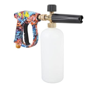 Imagem de aqxreight Ferramenta de Lavagem de Alta Pressão Com Canhão de Espuma Pulverizador de Espuma para Lavagem de Carros Com Bico de 5 Cores para Uso Em Carro e Jardim Kit de Canhão de Com Capacidade de 0