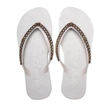 Imagem de Chinelo Feminino Petite Jolie Fresh com Correntes Branco-Feminino