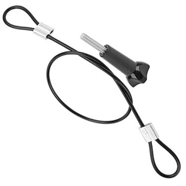 Imagem de GLOGLOW Câmeras Esportivas e Acessórios Osmo e, Pulseira Anti-perda de Aço Inoxidável de 30 Cm, Preta, Leve, para Câmeras de Ação, Cordão de Amarração para Nan