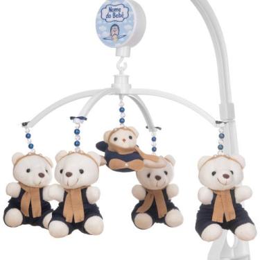 Imagem de Mobile Para Berço Musical Giratório Aviadores Marinho - Le-Leão Artigo