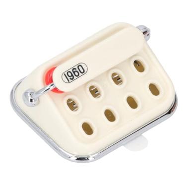 Imagem de OPPWONG Placa de Número de Telefone para Estacionamento de Carro, Máquina de Escrever Vintage, Estilo Antigo, Decoração, Painel de Carro, Placa de Número de Telefone, Design (Bege)